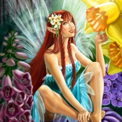 Jigsaw puzzle: Flowers and Fairy