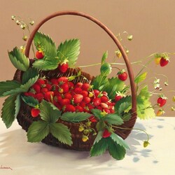 Jigsaw puzzle: Basket with berries