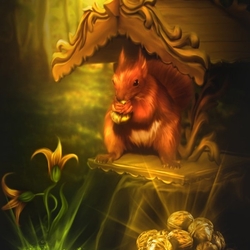 Jigsaw puzzle: Squirrel from a fairy tale
