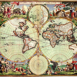 Jigsaw puzzle: Vintage map