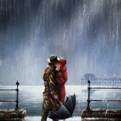 Jigsaw puzzle: Date in the rain