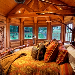 Jigsaw puzzle: Bedroom in the hunting lodge