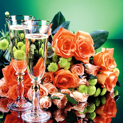 Jigsaw puzzle: Champagne and roses