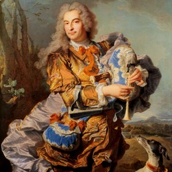 Jigsaw puzzle: Gaspard de Gueidan playing the bagpipes