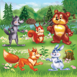 Jigsaw puzzle: Forest animals