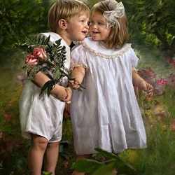 Jigsaw puzzle: Boy and girl