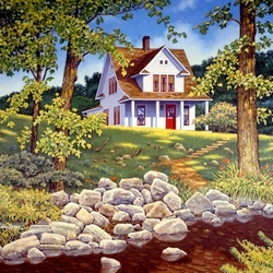 Jigsaw puzzle: House by the forest