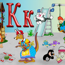 Jigsaw puzzle: Letter K