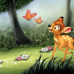 Jigsaw puzzle: Bambi and butterflies