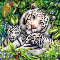 Jigsaw puzzle: Striped family