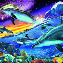 Jigsaw puzzle: Dolphin Games