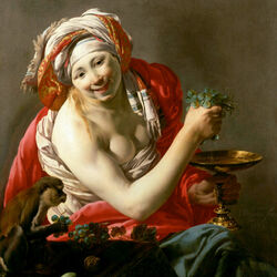 Jigsaw puzzle: Bacchante with a monkey