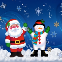 Jigsaw puzzle: Santa and snowman