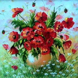 Jigsaw puzzle: Poppies in daisies