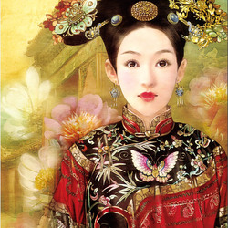 Jigsaw puzzle: Portrait of a chinese woman