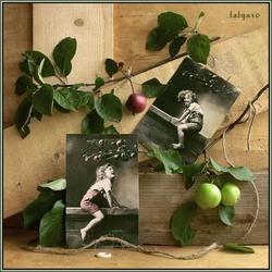 Jigsaw puzzle: Girl with apple tree
