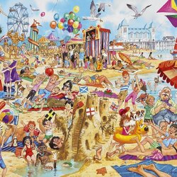 Jigsaw puzzle: Beach entertainment