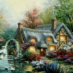 Jigsaw puzzle: House with a mill