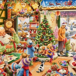 Jigsaw puzzle: Christmas toy shop