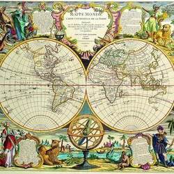 Jigsaw puzzle: Vintage map
