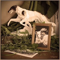 Jigsaw puzzle: Girl with a greyhound