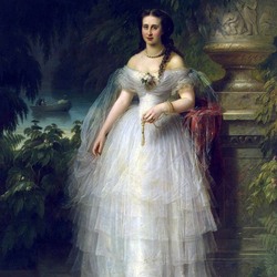 Jigsaw puzzle: Portrait of Grand Duchess Alexandra Iosifovna, nee Alexandra of Saxe-Altenburg