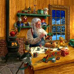 Jigsaw puzzle: Santa Claus crafts