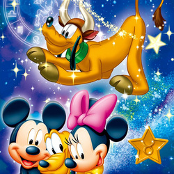 Jigsaw puzzle: Mickey's horoscope. calf