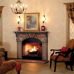 Jigsaw puzzle: Interior with fireplace