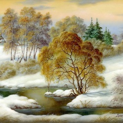 Jigsaw puzzle: Winter landscape