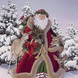 Jigsaw puzzle: Friends and Santa Claus