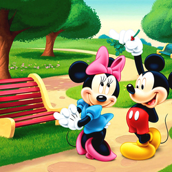 Jigsaw puzzle: Mickey for a walk