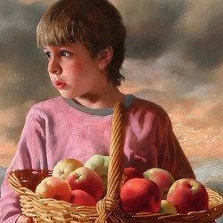 Jigsaw puzzle: Boy with apples
