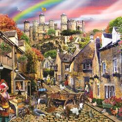 Jigsaw puzzle: Medieval village