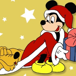 Jigsaw puzzle: Mickey Mouse with a gift