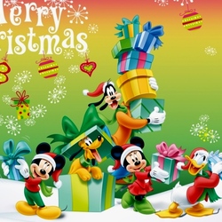 Jigsaw puzzle: Cartoon characters for Christmas