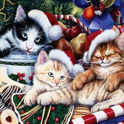 Jigsaw puzzle: Kittens have Christmas