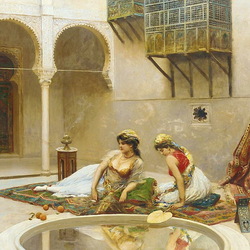 Jigsaw puzzle: Odalisque by the pool