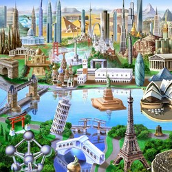 Jigsaw puzzle: World Landmarks
