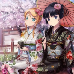 Jigsaw puzzle: Girls in kimono