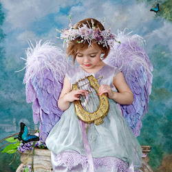 Jigsaw puzzle: Angel in lilac