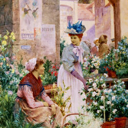 Jigsaw puzzle: At the flower market