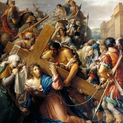 Jigsaw puzzle: The fall of Christ on the way to Calvary