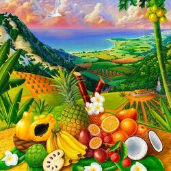 Jigsaw puzzle: Tropical fruits