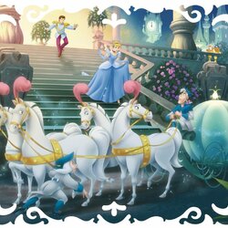 Jigsaw puzzle: Cinderella runs away from the ball