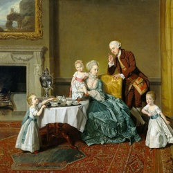 Jigsaw puzzle: John, 14th Earl of Willoughby de Broke, with family