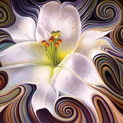 Jigsaw puzzle: Dancing lily