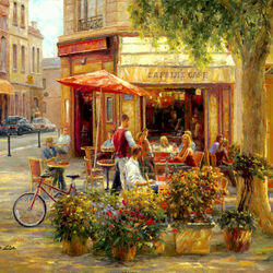 Jigsaw puzzle: Small cafe