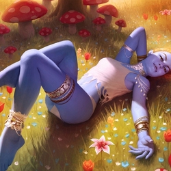 Jigsaw puzzle: Blue girl