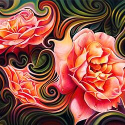 Jigsaw puzzle: Dance of roses